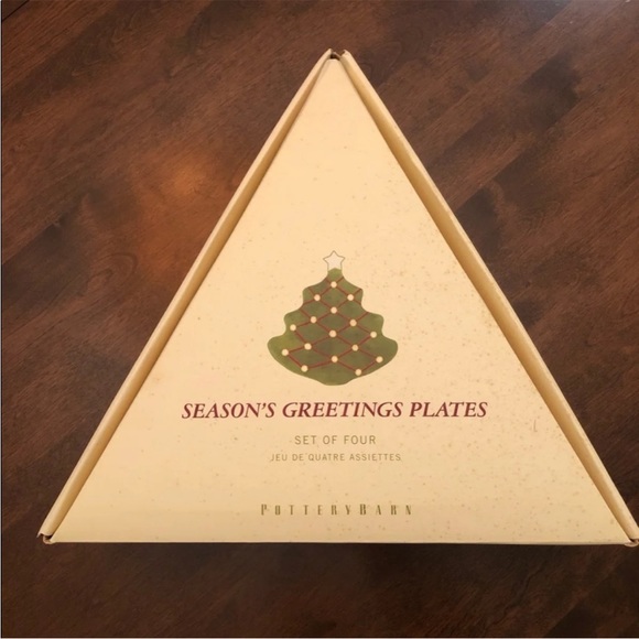 Pottery Barn Christmas tree plates (set of 4) - Picture 4 of 4